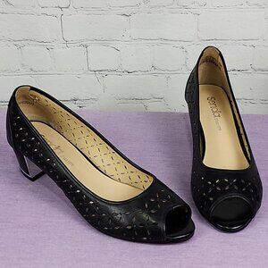 Senda cutout peep toe heels